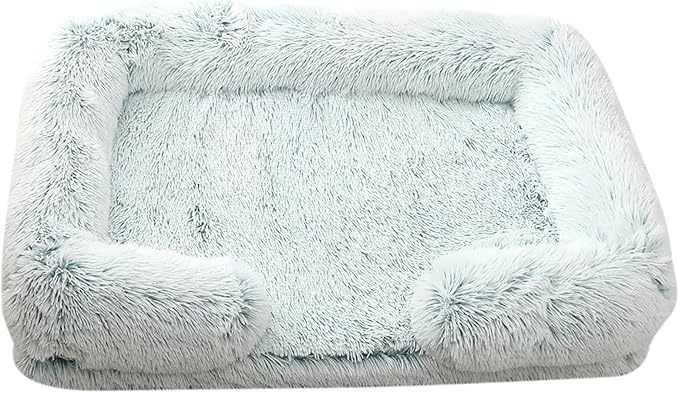 Dog Beds Large Sized dog Orthopedic, Sofa Dog Bed with Waterproof Lining and Nonskid Bottom, Rectangle Washable Dog Bed for Medium Small Dogs and Cats Comfortable ( Color : Green2 , Size : 17 x 15" )