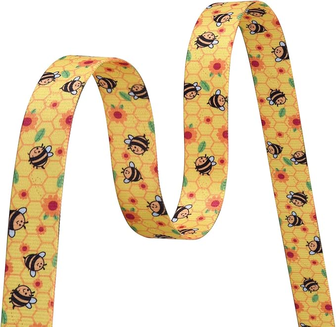 Dog Collar with Bohemia Floral Tribal Geometric Patterns - Soft Ethnic Style Collar Adjustable for Small Medium Large Dogs(Bee,L)