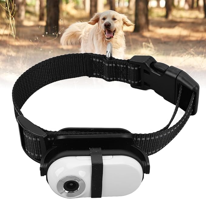 Hd 1080p Cat Camera Collar, Adjustable Wireless Pet Tracker with Memory Card, Mini Action Camera for Dogs & Cats, Video Recording & Monitoring White 64GB