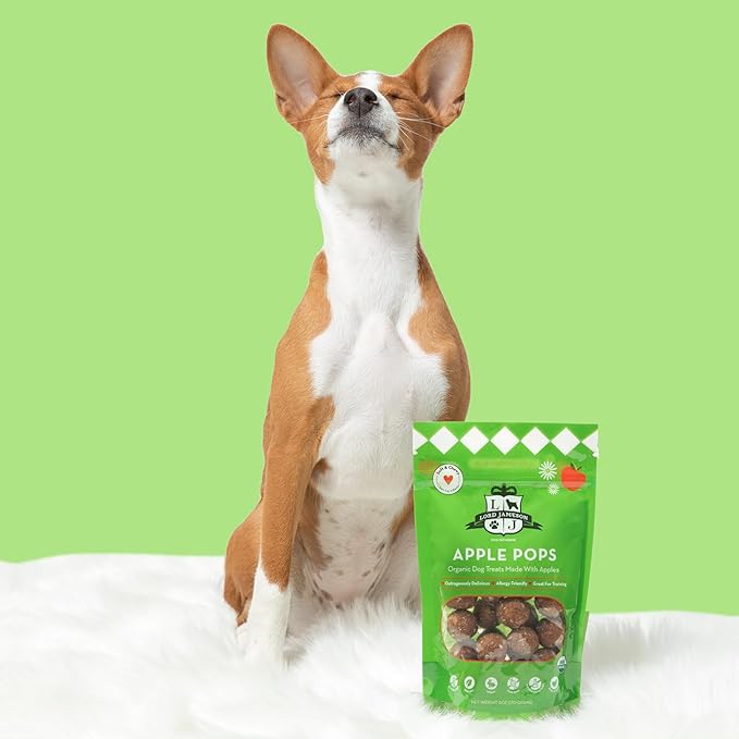 Lord Jameson: Apple Pops 6 oz - Dog Patisserie Treats, Organic, Soft & Chewy No-Bake Bites, Fiber & Antioxidants, Gluten & Preservative Free