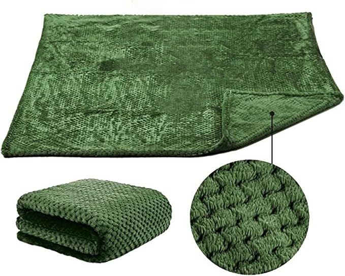 Pet Blanket Warm Soft Dog Blankets Washable Cat Throw Blankets Sofa Bed Couch Furniture Protector Cover for Small Medium Large Dogs Cats, Green, 16" x 24"