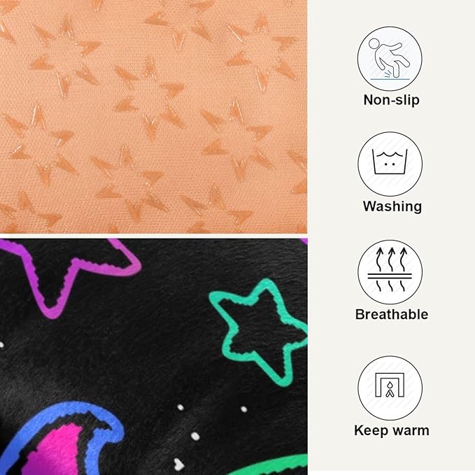 Pet Bed Halloween Bat Moon Dog Bed Mat Absorbing Non Slip Pad Pet Sleeping Mat for Small, Medium, and Large Dogs Puppy Cat 36 in x 24 in