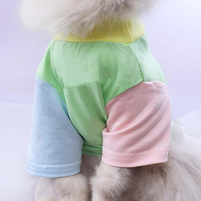 Custom Dog Birthday Shirt,Personalized Pet Apparel Print with Name Age Number,Pet Birthday Outfit,Lightweight Breathable Cotton Vest for Small Medium Large Dogs Cat (Dopamine Blue, Medium)