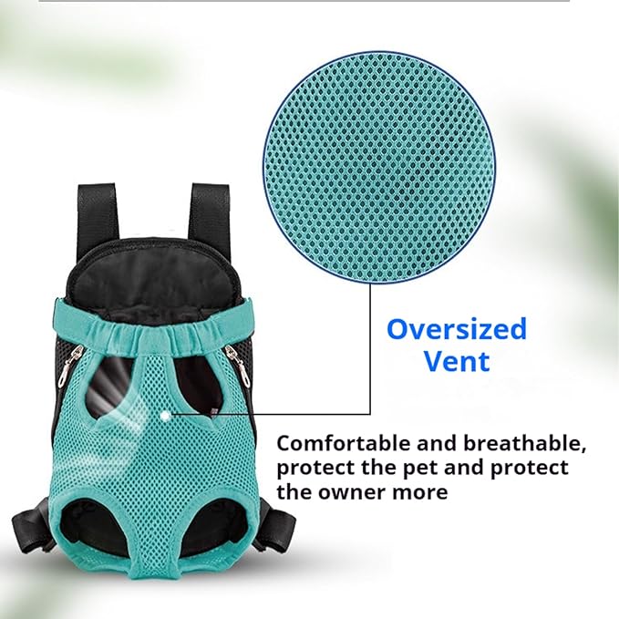 Portable Pet Carrier Backpack, Adjustable Pet Front Cat Dog Carrier Backpack Travel Bag for Small Medium Dogs Cats Puppies, Cat Backpack Carrier for Hiking Cycling (A, L)