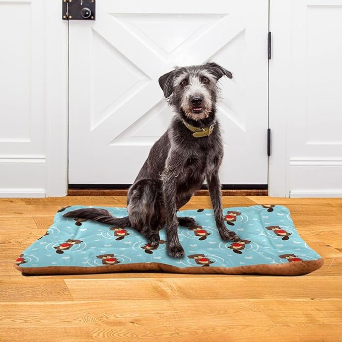 Pet Bed Cute Beaver Dog Bed Mat Absorbing Non Slip Pad Pet Sleeping Mat for Small, Medium, and Large Dogs Puppy Cat 36 in x 24 in