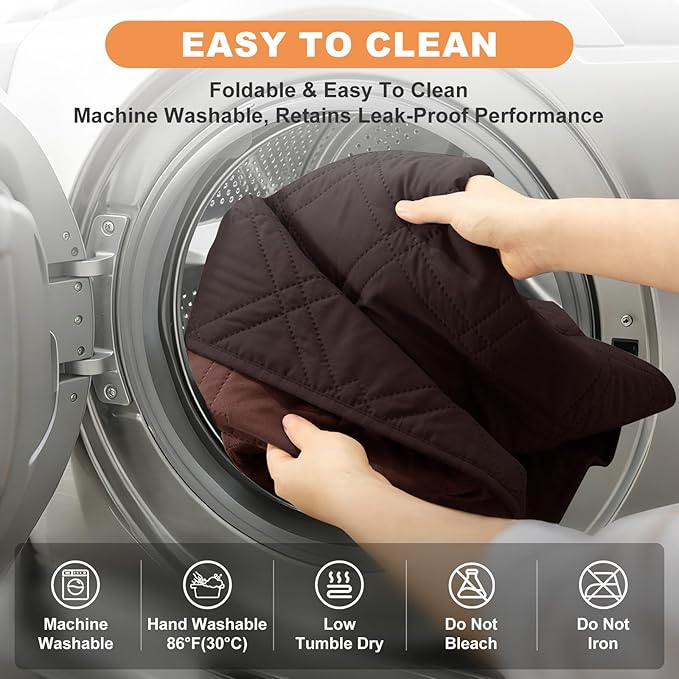 100% Waterproof Dog Couch Protector, Triple-Layer Waterproof Dog Bed Cover Pet Blanket Reversible 2-Tone Sofa Shield, Non-Slip Furniture Guard for Pets(68×82 Inch, Chocolate+Coffee)