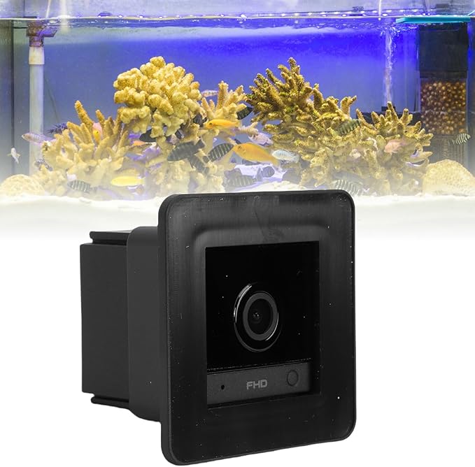 Sanpyl 2MP 2K Aquarium Terrarium Pet Camera, 140 Wide Angle Fish Tank Camera with AI Motion Detection, 940nm Lamp, for Window Bird Feeder