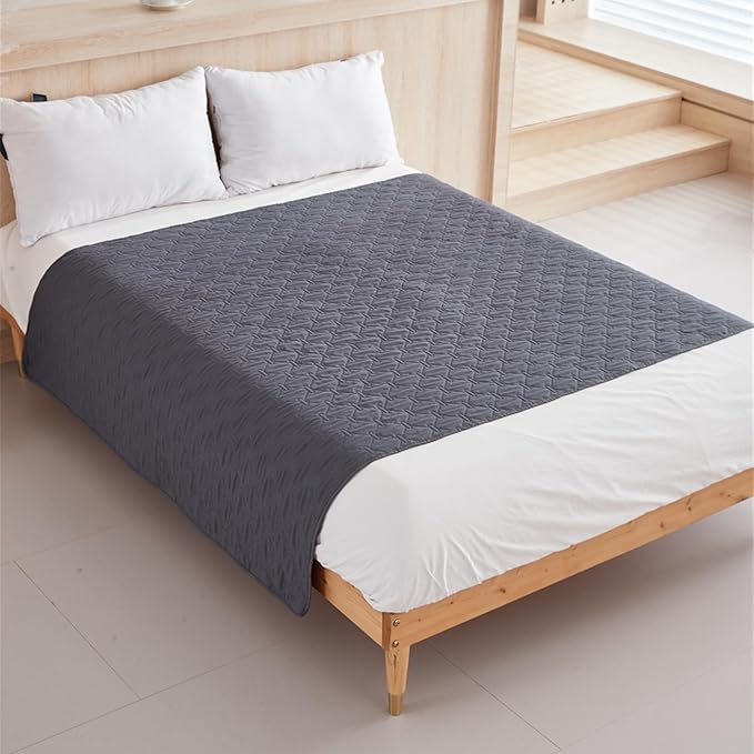 GIBZ Waterproof Dog Bed Blanket Cover Anti Slip Pet Furniture Protector Washable Large Washable Quilted Mat for Indoor, Dark Grey, 200x260cm
