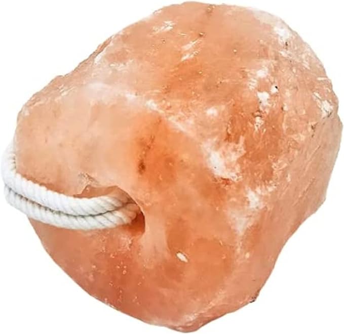 New 8 lbs Animal Himalayan Salt Lick on Rope for Horses, Deer, Rabbits, Cows and Other Livestock | Lick Salt for Deer | Digestive Aid for Animals | Horse Treats (8 lbs)