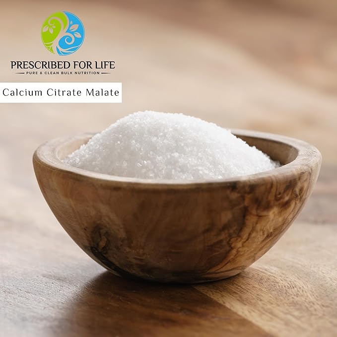 Prescribed for Life Calcium Citrate Malate, Pure Vegan Calcium Powder for Bone Health & Cardiovascular Support, Easy Absorption Formula, Non GMO, Filler & Additive Free (12oz / 340g)