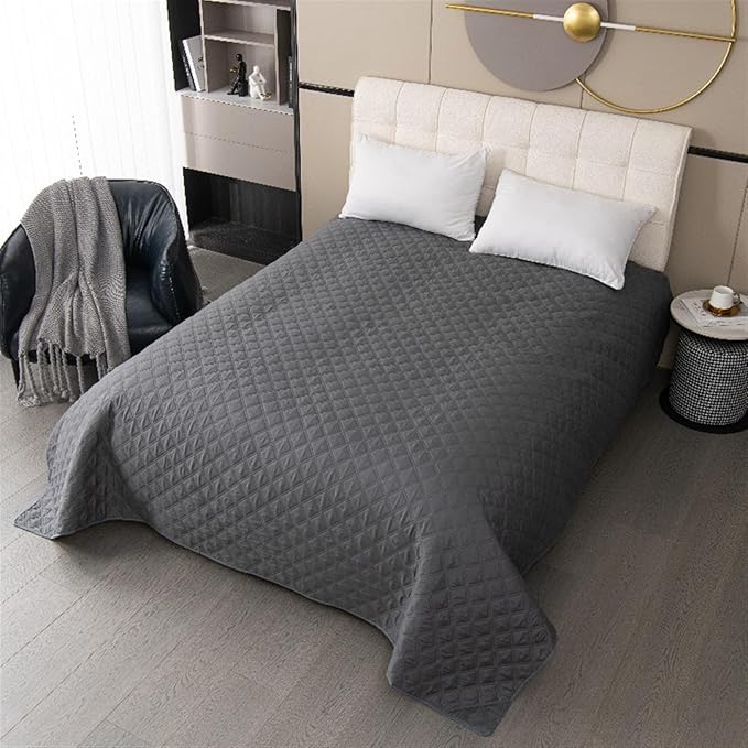 GIBZ Waterproof Dog Bed Cover Anti Slip Pet Furniture Protector Blanket Washable Thick Quilted Mat, Navy Blue, 259x208cm