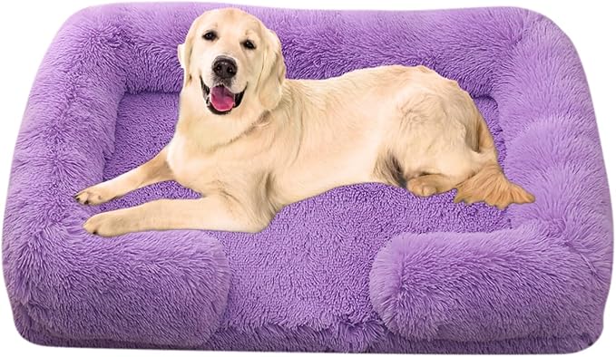 Dog Beds Large Sized dog Orthopedic, Sofa Dog Bed with Waterproof Lining and Nonskid Bottom, Rectangle Washable Dog Bed for Medium Small Dogs and Cats Comfortable ( Color : Brown1 , Size : 43 x 27" )