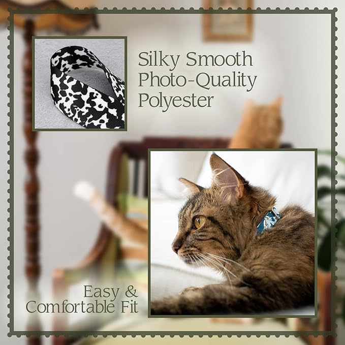 Country Brook Petz - Yellow Boho Mandala Cat Collar - Groovy Collection Featuring Far Out Designs