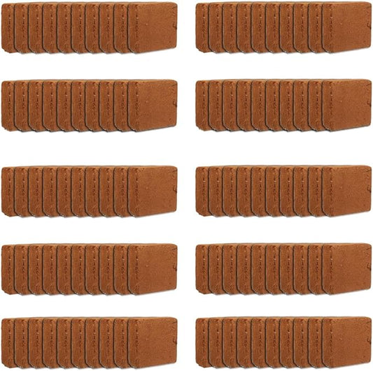 Coconut Coir for Plants 100-Pack – 2.6 Cu. Ft. Compressed Coconut Coir Bricks, 10 lb. Organic, Low EC, pH Balanced Coco Peat for Indoor & Outdoor Gardening, Potting Soil, Indoor Plant Soil