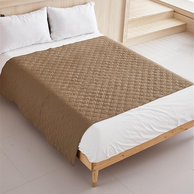 GIBZ Waterproof Dog Bed Blanket Cover Anti Slip Pet Furniture Protector Washable Large Washable Quilted Mat for Indoor, Grey, 200x305cm