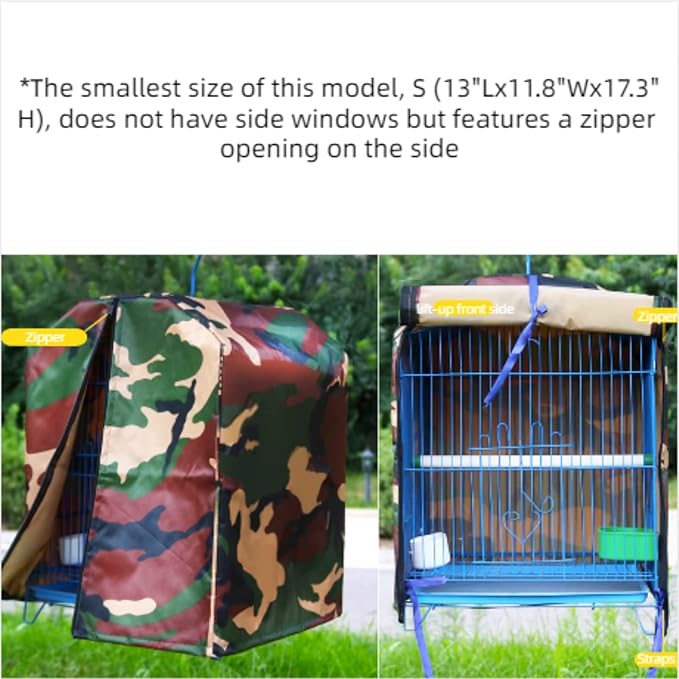 MANON ROSA Bird Cage Cover - Lightproof Birdcage Covers Nighttime- Ideal for Parrots Cockatiels Parakeets Cockatoos Lovebirds Finches Budgerigars Conure (XXL(23.6" Lx15.7 Wx15.7 H),Blue)