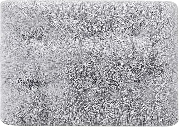 Dog Crate Mat, Dog Bed for Large Dogs, Comfy Fluffy Kennel Pad Anti-Slip for Dog beds & Furniture, Quilted Dog Bed for Pets for Medium/Small Dogs Cats (Color : Gray 2, Size : 20x14.9)