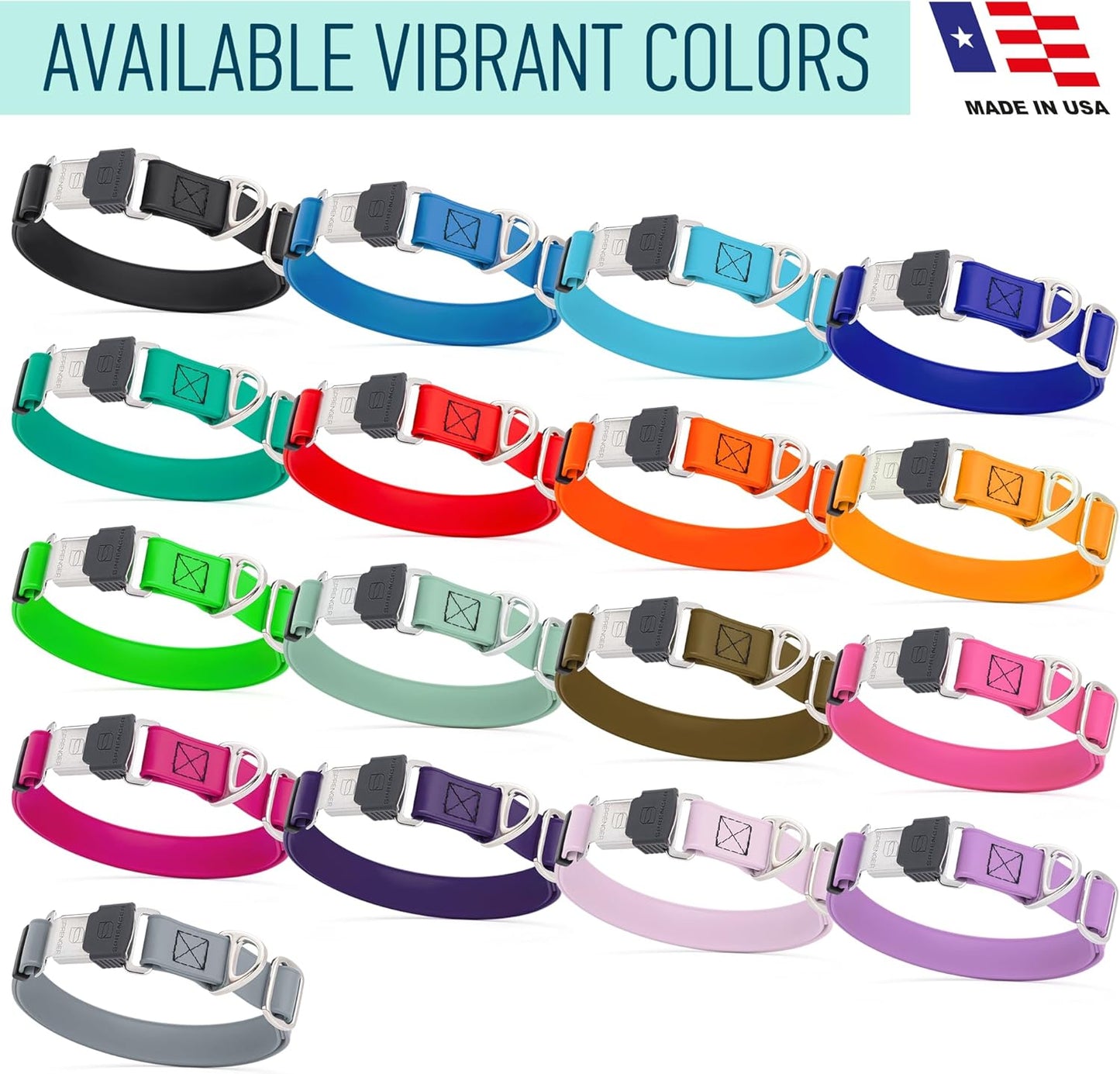 Dogline Biothane Waterproof Dog Collar with Herm Sprenger Stainless Steel Quick Release Buckle – Heavy Duty Tactical Durable Collar for Dogs – Comfortable and Safe Pet Collar, W 3/4" L 12-19", Magenta