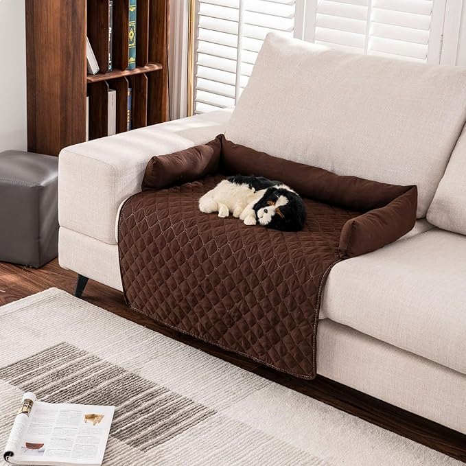 Dog Bed Cover & Couch Protector - Anti-Slip & Waterproof Pet Pad, Cozy Nest for Dogs, Ideal for Sofa, Bed & Car Seat Cushion - Furniture Protector Red S
