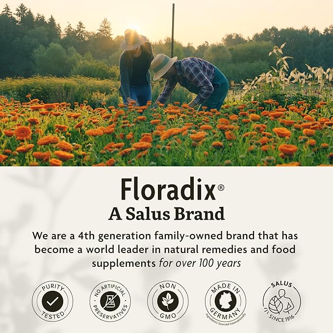 Floradix Floravital Liquid Iron & Vitamins Formula - Liquid Iron Supplement with B Complex Vitamins, Vitamin C & Herbs for Energy Support - Vegan, Gluten-Free, Yeast- Free, Non-GMO - 23.7 Fl Oz