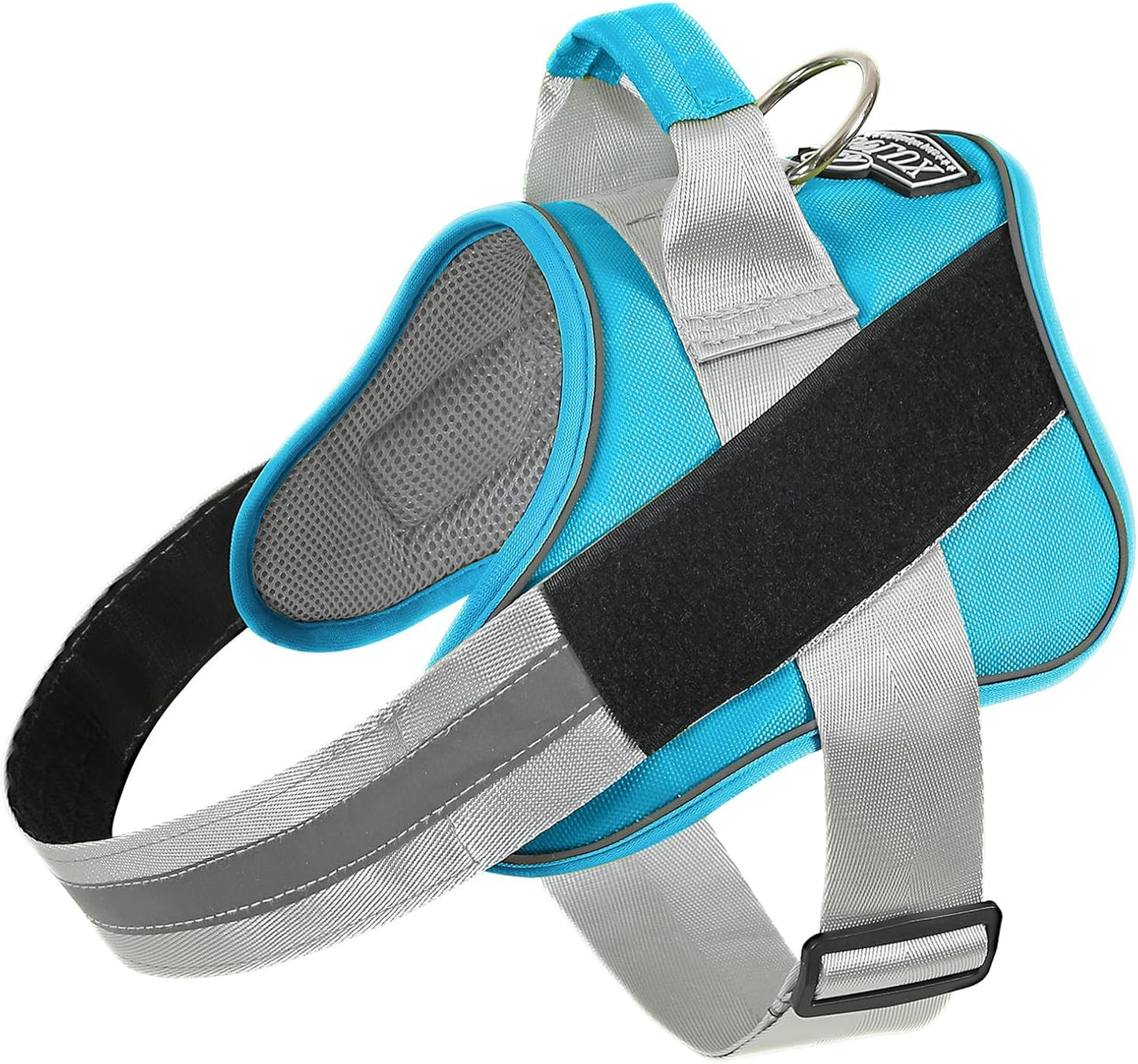 Bolux Dog Harness, No-Pull Reflective Dog Vest, Breathable Adjustable Pet Harness with Handle for Outdoor Walking - No More Pulling, Tugging or Choking (OceanicBlue, XX-Large (Pack of 1))