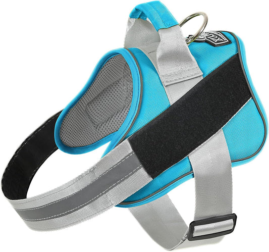 Bolux Dog Harness, No-Pull Reflective Dog Vest, Breathable Adjustable Pet Harness with Handle for Outdoor Walking - No More Pulling, Tugging or Choking (OceanicBlue, XX-Large (Pack of 1))
