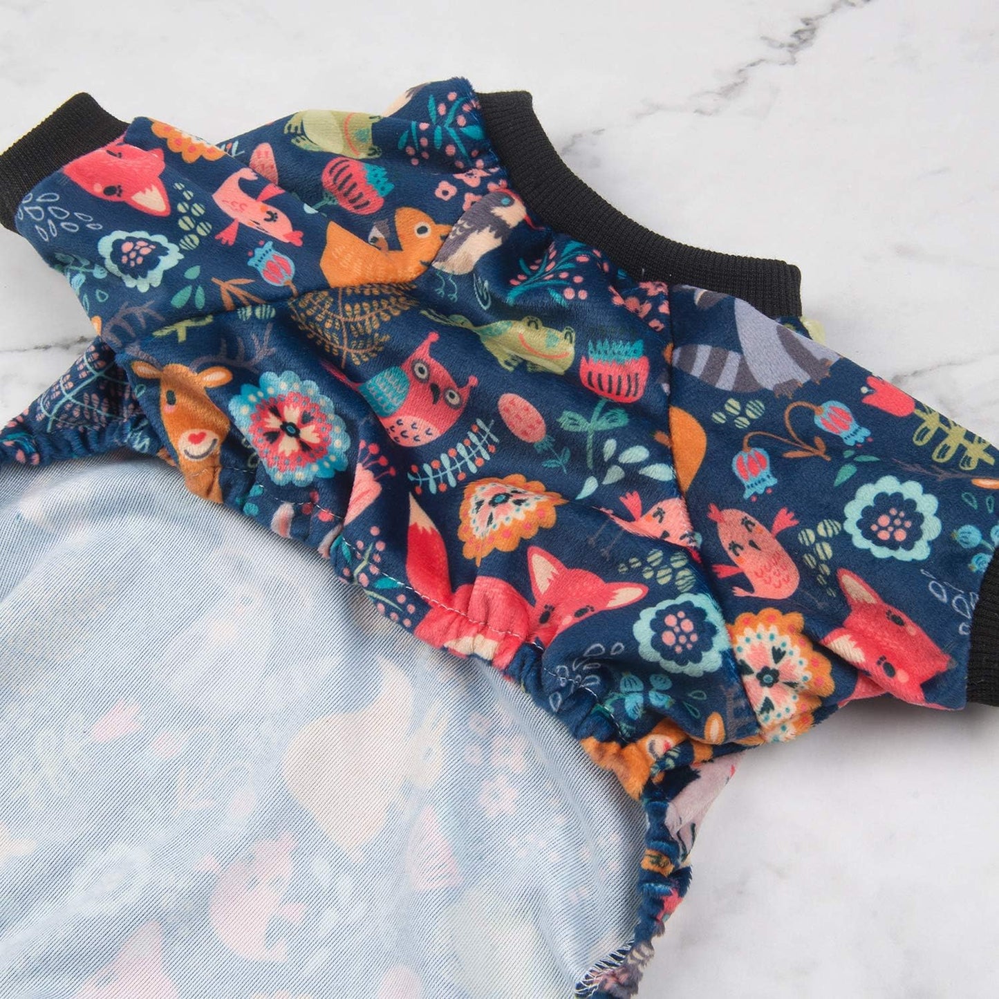 CuteBone Small Dogs Outfit Soft Puppy Onesies Pjs Dog Pajamas Pet Coat Cat Apparel Comfy Doggie Jumpsuit Bodysuit for All Seasons P75S