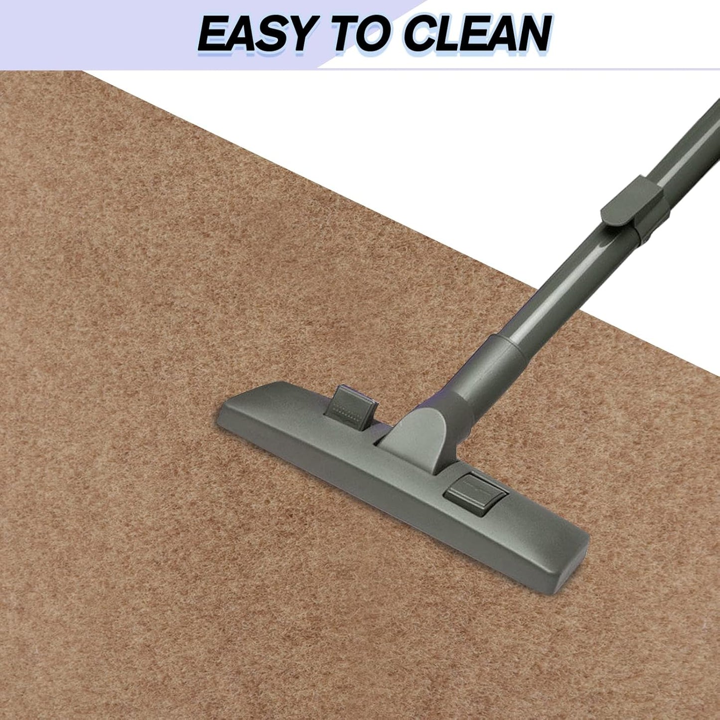 Custom Size Backed Non-Slip Area Rugs Runner, Easy Clean, Waterproof Runner Rugs for Hallway Entryway, Kitchen, Laundry, 2FT x 22FT, Beige