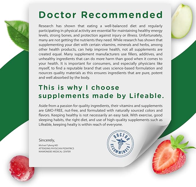 Lifeable Magnesium Gummies for Adults | 900mg Magnesium Citrate Gummies | Vegan Magnesium | for Men and Women | 90 Count