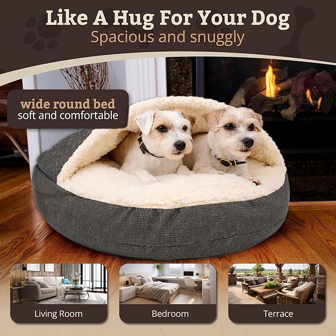 Snoozer Luxury Cozy Cave Pet Bed, Showdog Collection, Extra Large – Merlin Pewter