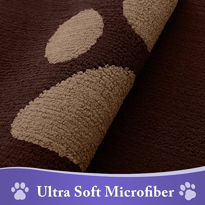 Buganda Dog Door Mat for Muddy Paws, Absorbent Dirt Trapper Non Slip Indoor Doormats, Washable Low-Profile Mat for Mud Dogs, Entryway Carpet for Inside Floor (36x24 Inches, Brown)