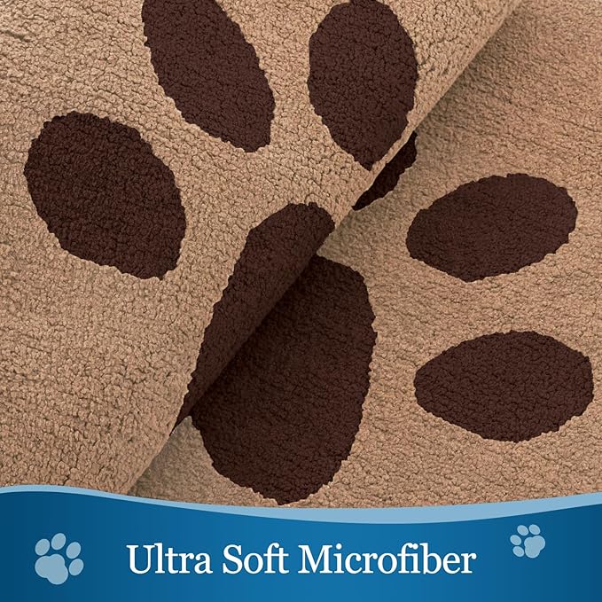 Buganda Dog Door Mat for Muddy Paws, Absorbent Dirt Trapper Washable Indoor Doormats, Non Slip Low-Profile Mud Mat for Dogs, Front Entrance Doormat for Inside Floor (36x24 Inches, Beige)