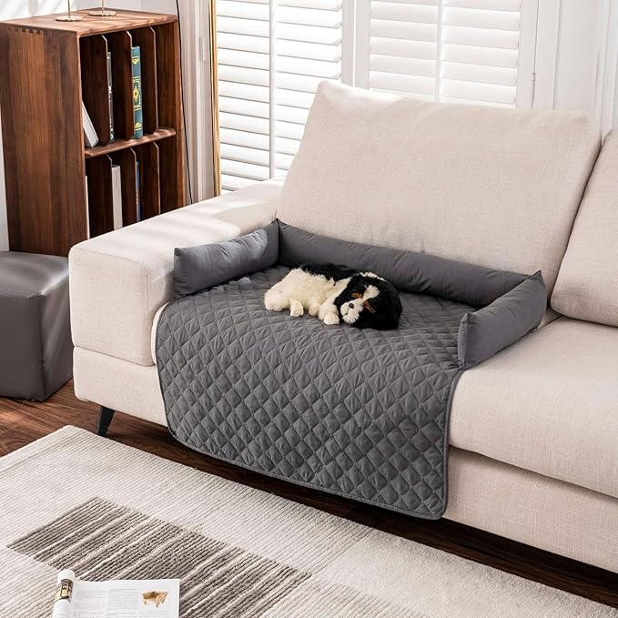 Dog Bed Cover & Couch Protector - Anti-Slip & Waterproof Pet Pad, Cozy Nest for Dogs, Ideal for Sofa, Bed & Car Seat Cushion - Furniture Protector Coffee S