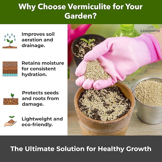 Organic Fine Vermiculite for Indoor Gardening Plants and Mushrooms – Enhances Soil Aeration, Seed Germination, Rooting Cuttings – Small Packages and Bulk (Vermiculite Grade 2 – Fine, 20 quarts)