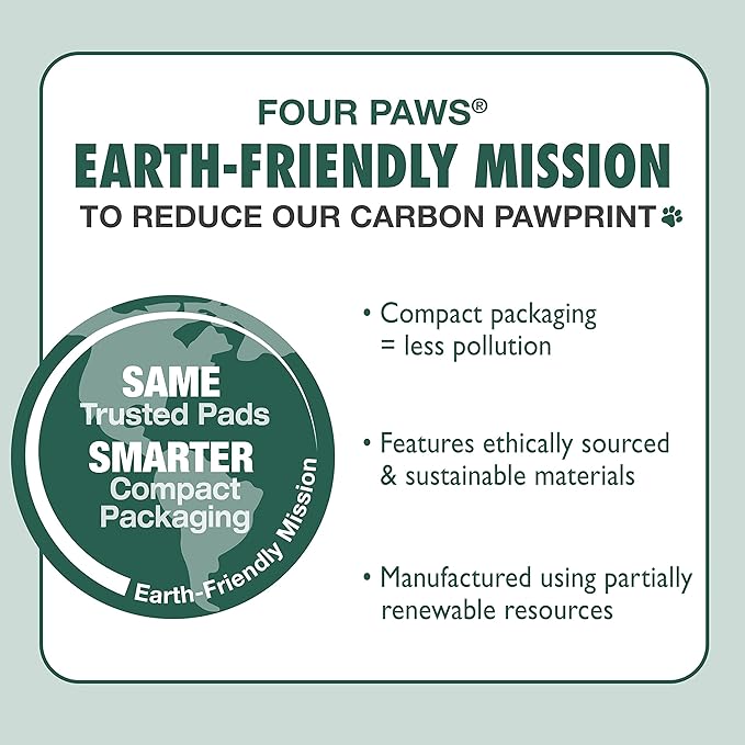 Four Paws Wee-Wee Superior Performance Unscented Pee Pads for Dogs & Puppies, Quilted Leak-Proof Dog Housebreaking Potty Training Floor Protection, 22" x 23", 100 Count
