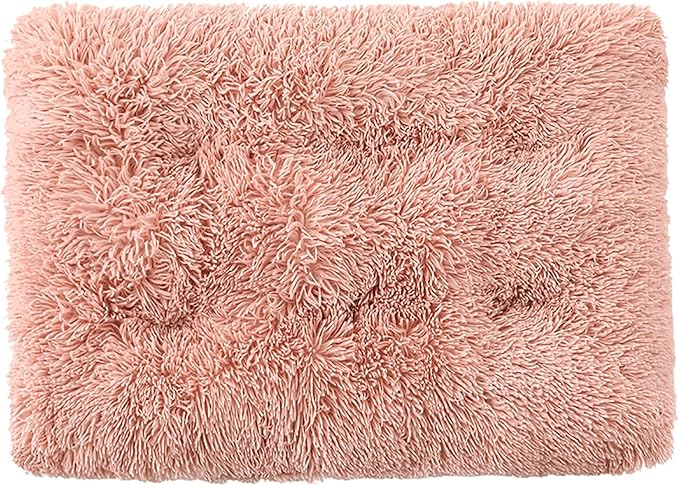 Dog Crate Mat, Dog Bed for Large Dogs, Comfy Fluffy Kennel Pad Anti-Slip for Dog beds & Furniture, Quilted Dog Bed for Pets for Medium/Small Dogs Cats (Color : Pink 2, Size : 43x29)