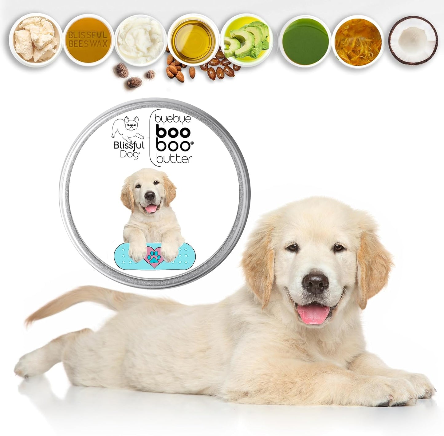 The Blissful Dog 1 oz TIN Golden Retriever Booboo Butter