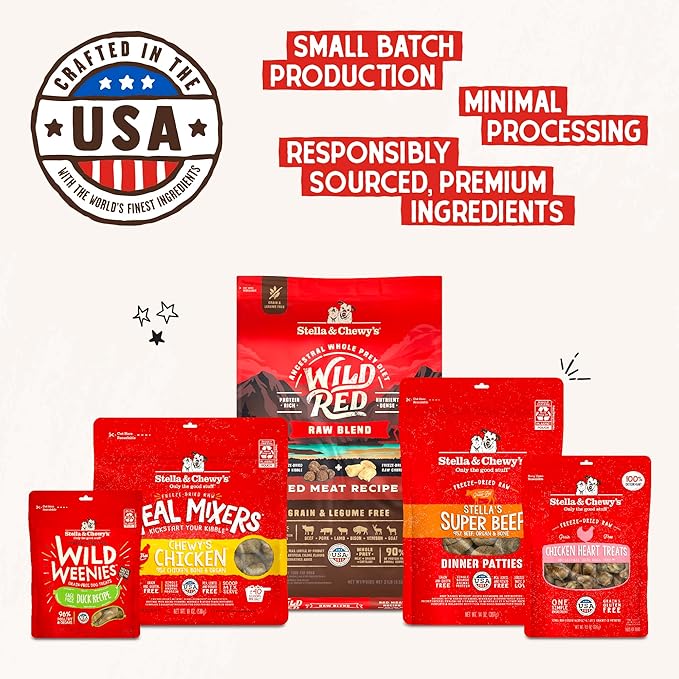Stella & Chewy's Freeze-Dried Raw Chicken Meal Mixers- Dog Food Topper and Mixer - Made with 95% Cage-Free Chicken, Organs & Bone - Perfect for Picky Eaters - Grain-Free - 1oz (Pack of 6)