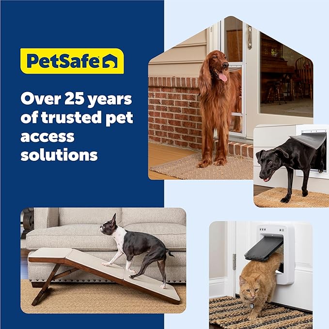 PetSafe Electronic Pet Door Wall Conversion Kit - for Electronic Doggie Door Installation in Thick Walls & Doors - Durable Plastic Frame with Telescoping Design - Large