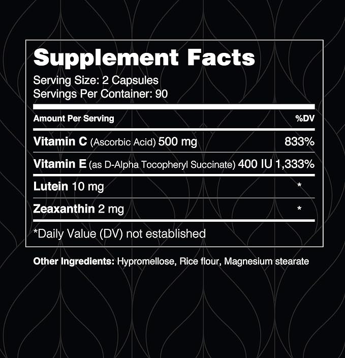 Zinc Free AREDS 2 for Eye Health - 3 Month Supply - Based on The Areds II Study but Without Zinc