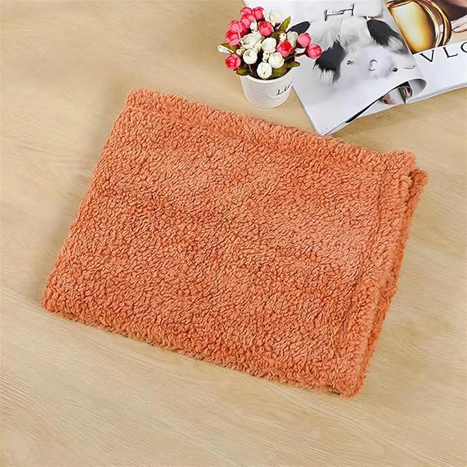 Pet Blankets for Couch Sofa Bed Dog Blankets Reversible Cat Blanket Soft Furniture Protector Cover for Small Medium Large Dogs Cats, Orange, 41 x 30 inches