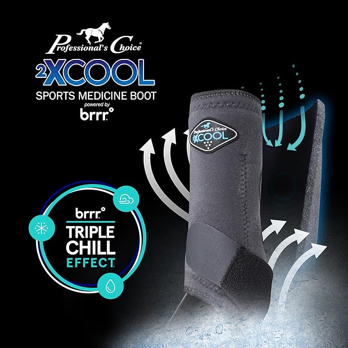 Professional's Choice 2XCOOL Sports Medicine Horse Boots | Protective & Breathable Design for Ultimate Comfort, Durability & Cooling in Active Horses | 2 Pack | Large Flower
