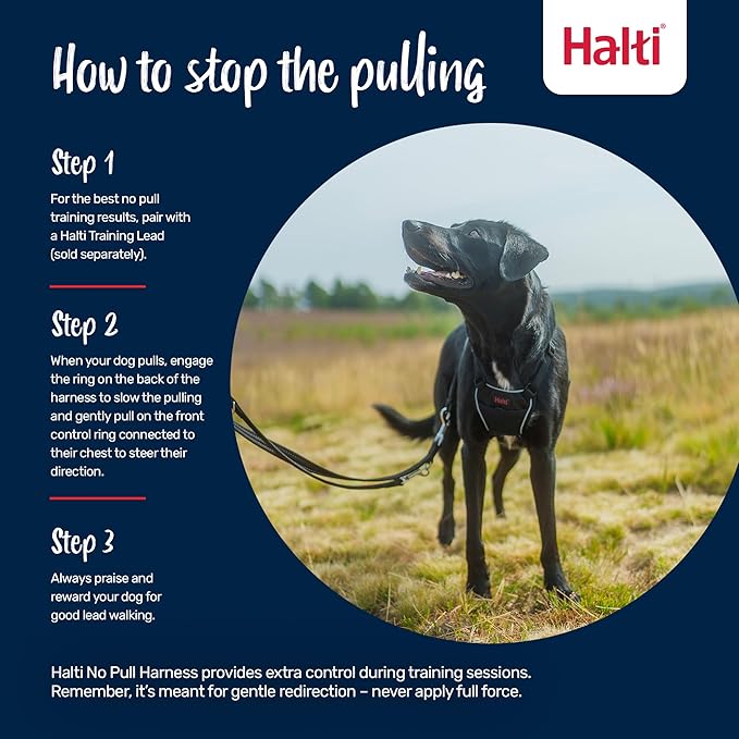 Halti No Pull Harness - Stop Your Dog Pulling on The Leash. Adjustable, Lightweight and Easy to Use. Reflective Dog Training Harness for Large Dogs (Size L, Deep Walnut)
