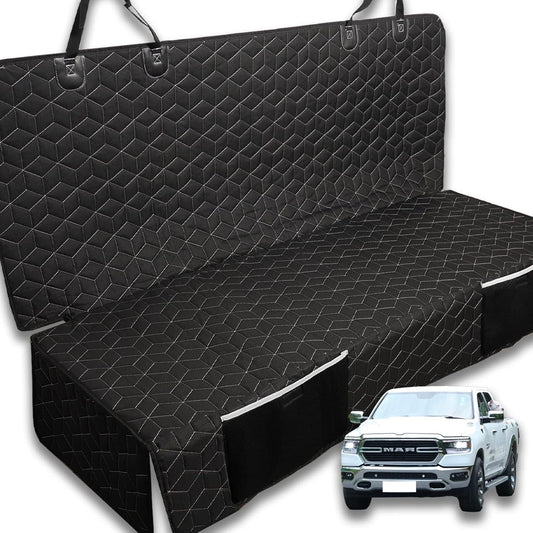 Dog Car Seat Covers for Back Seat,Waterproof Pet Bench Seat Covers for Trucks Ford f150/Ram1500/Nissan Frontier/Toyota Tacoma/GMC Canyon/Silverado Scratch Nonslip Truck Seat Cover for Dogs