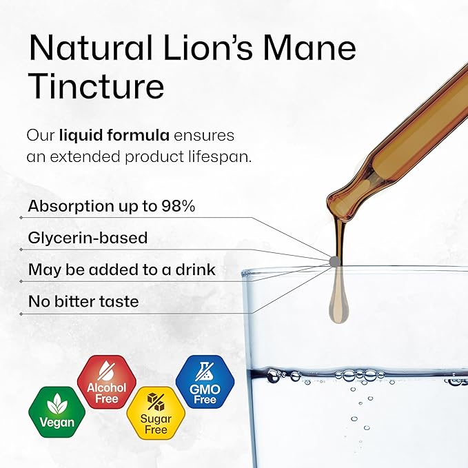 BIO KRAUTER Lion's Mane Tincture 4 Fl. Oz. & Sea Moss Tincture 4 Fl. Oz.