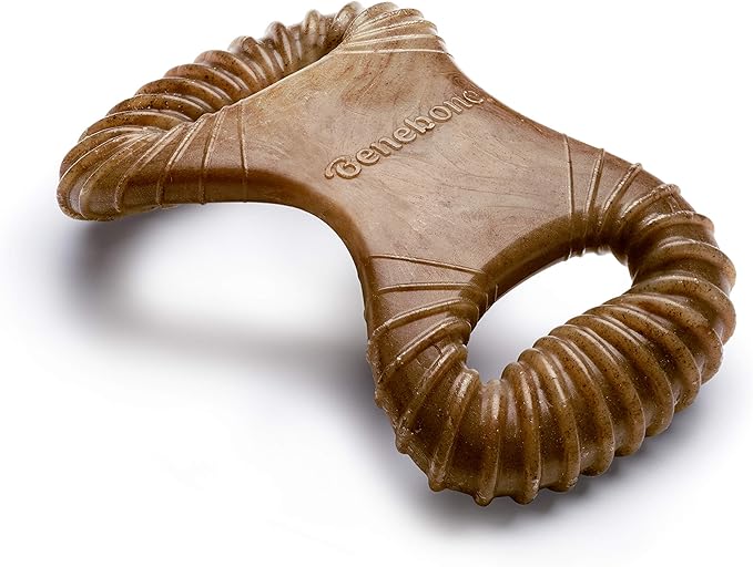 Benebone Dental Durable Dog Chew Toy for Aggressive Chewers, Real Bacon, Made in USA, Small