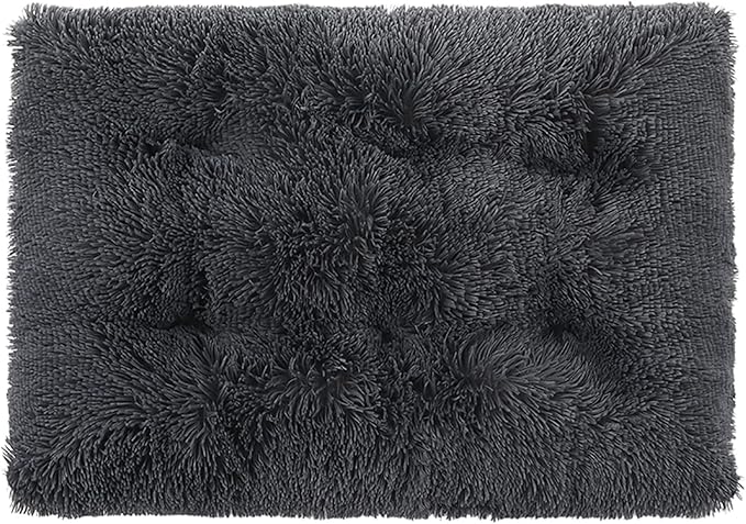 Dog Crate Mat, Dog Bed for Large Dogs, Comfy Fluffy Kennel Pad Anti-Slip for Dog beds & Furniture, Quilted Dog Bed for Pets for Medium/Small Dogs Cats (Color : Gray 1, Size : 30x21)