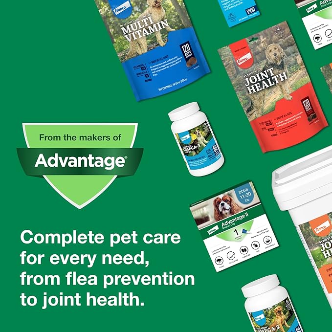 Advantage II XL Dog Vet-Recommended Flea Treatment & Prevention | Dogs Over 55 lbs. | 6-Month Supply