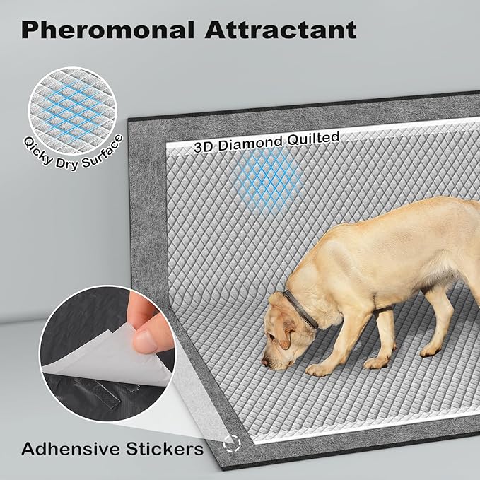 MIZOK Dog Pee Pads 30x36in Extra Large, Dog Pads Charcoal Odor Neutralizing, Pee Pads for Dogs Super Absorbent & Leak-Proof with Pheromone Attractant for Puppies, Disposable (35 Counts)