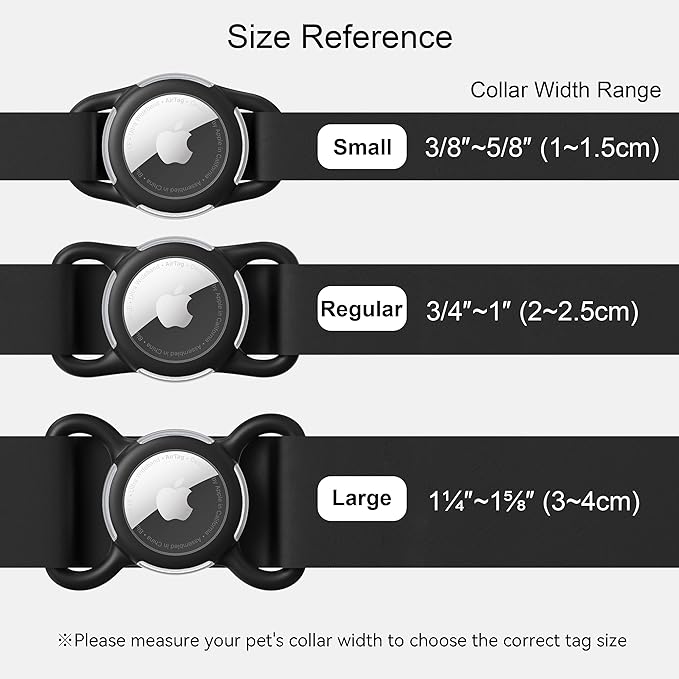 Waterproof Airtag Holder for Dog Collar, Soft Full-Body Protective Airtag Holder for Dog & Cat Collars, Ultra-Durable, Easy Installation, Lightweight Clear Airtag Case (Orange, Large)